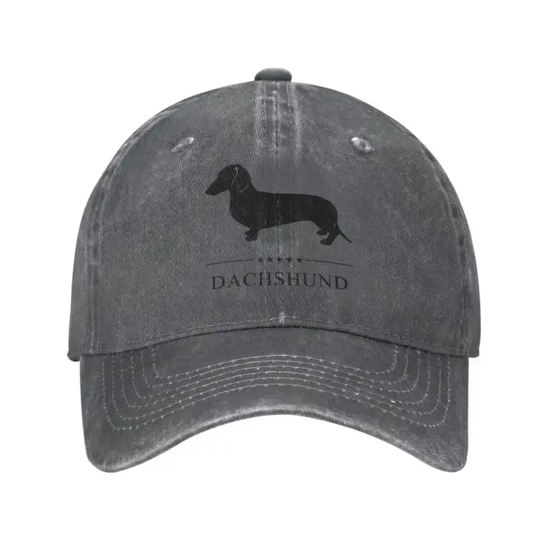 

Punk Cotton Dachshund Baseball Cap for Women Men Adjustable Sausage Badger Wiener Dog Dad Hat Sun Protection