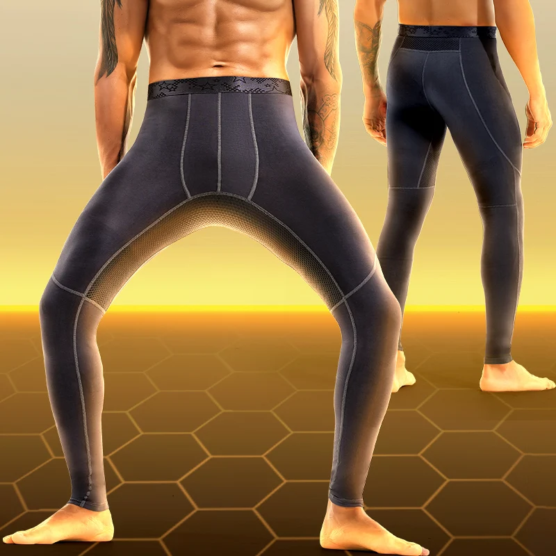 5PCSMen's thermal underwear, men's thin long Johns, men's mesh breathable thermal pants, men's no-wear underpants, youth legging