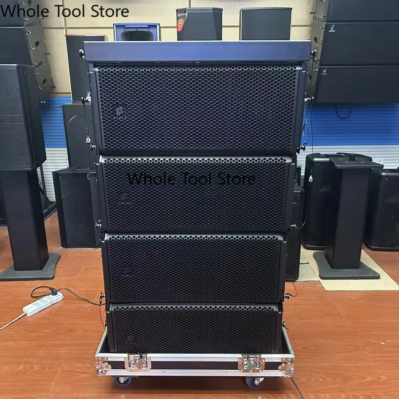 

30-A Pro Sound Dual 10-Inch Active Powered Two-way Neodymium 8ohm Line Array Speakers Sound System Wedding PA Audio
