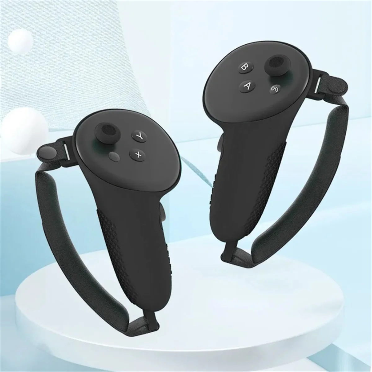 غطاء عدسة واقية لـ Quest 3 استبدال وسادات أنف مقاومة للتسرب ملحقات الواقع الافتراضي 7 قطع حافظة واقية من السيليكون باللون الأسود