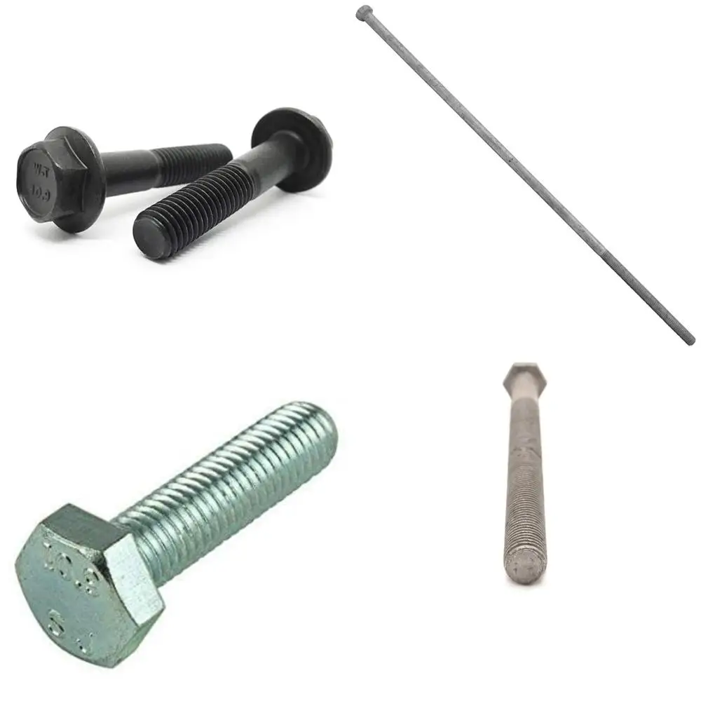 

Hex Flange Bolts M14-2.0x80 Class 10.9 Partial Thread Coarse UNC Phosphate and Oil Coated Long-Tailed High-Strength Screws