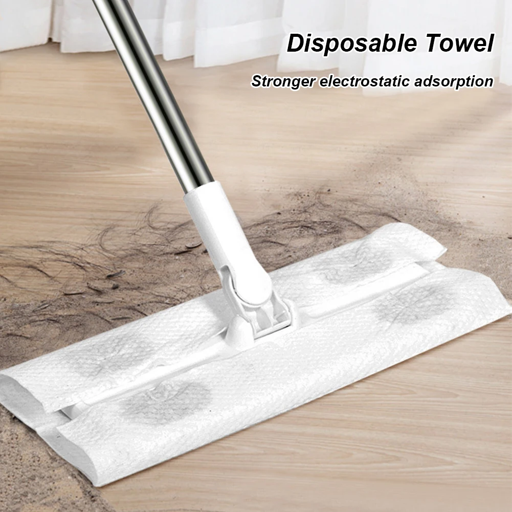 360 Degree Rotation Floor Dust Mop with Disposable Mop Pad Cleaning Mop Sweeper Static for Hardwood Laminate Tile Floor Cleaning