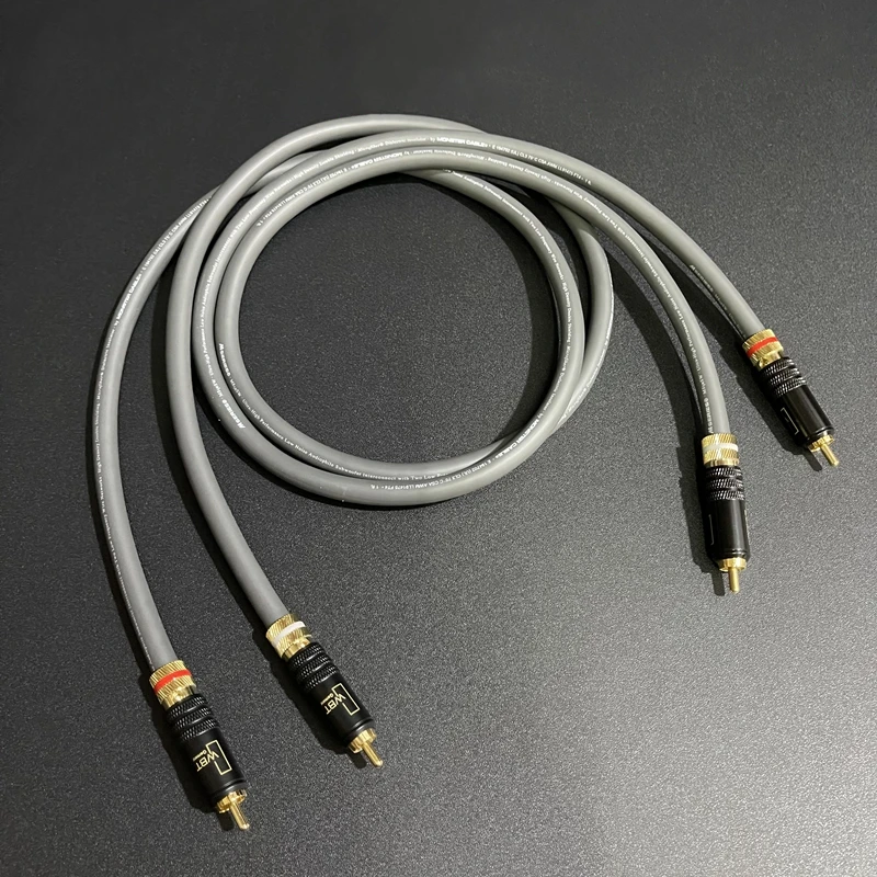 Пара M850sw RCA сигнальный кабель, однокристальный медный Hi-Fi аудио кабель для соединения, WBT разъем