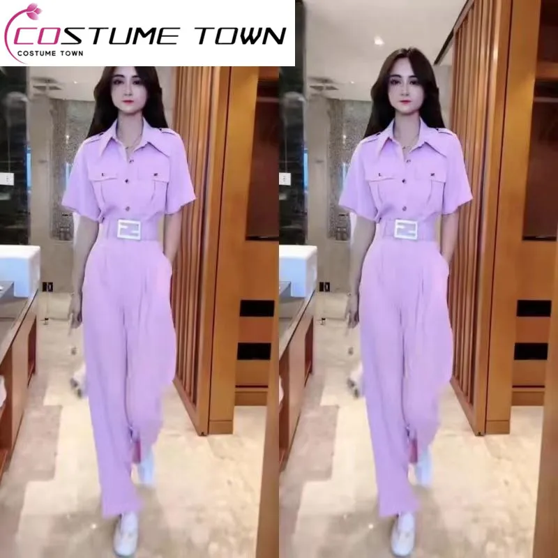 

Korean Casual Fashion Set for Women's 2023 Summer New Style with a Slimming Short Sleeved Shirt and Wide Leg Pants Trend