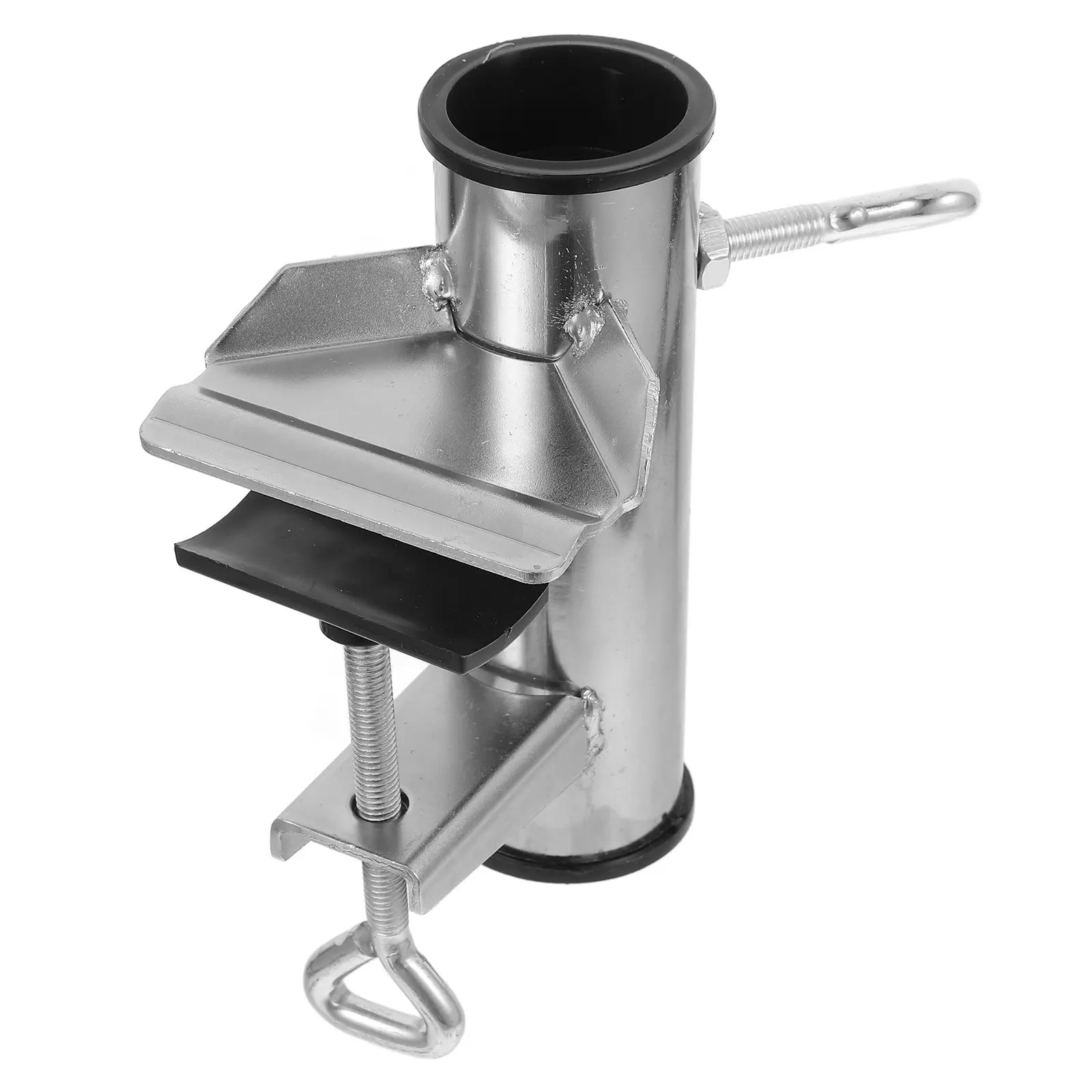 Heavy Duty Iron Umbrella Clamp Stand for Outdoor Patio Beach Camping Picnic Adjustable Tabletop Parasol Clip Holder Stable
