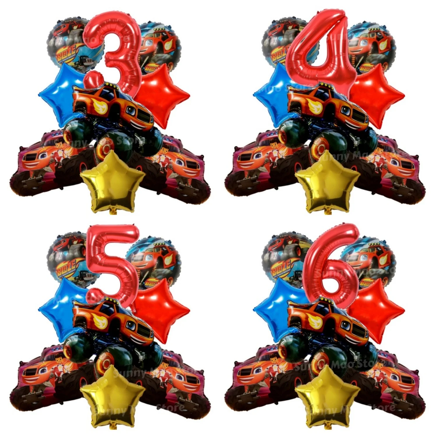 Blaze Monster Birthday Decoration Balloons Paper Plate Napkins Tablecloth Kids Boys Baby Shower Machines Race Car Party Supplies