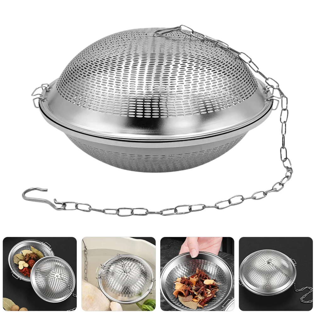 

Stainless Steel Seasoning Strainer Tea Infuser Strainer Reusable Seasoning Filter Practical Efficient Design Tea Infuser