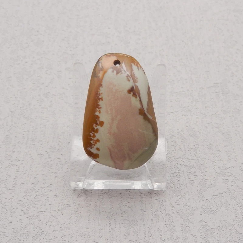 Natural Stone Us Biggs Jasper Pendant Bead, Fashion Jewelry Necklace Accessories For Men Women 34x22x6mm 8g