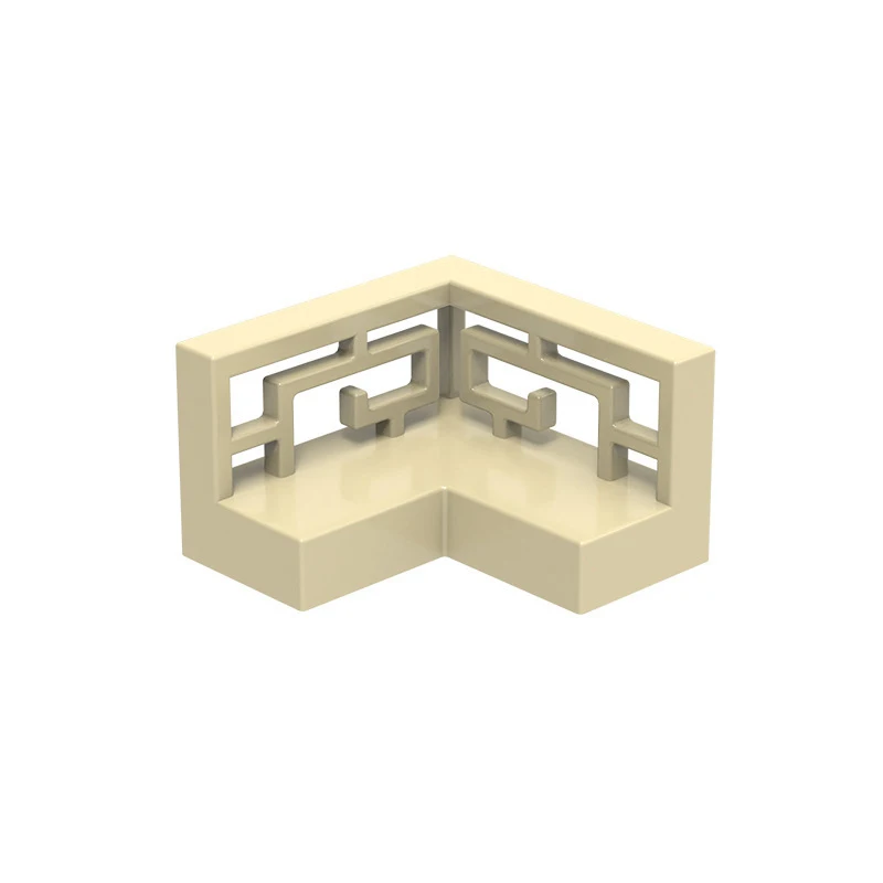 MOC 10 Uds. Kit de bloques de construcción de barandilla con estampado de esquina de 3633W, casa de estilo europeo, castillo, valla, ladrillos, juguete de partículas, regalo para niños