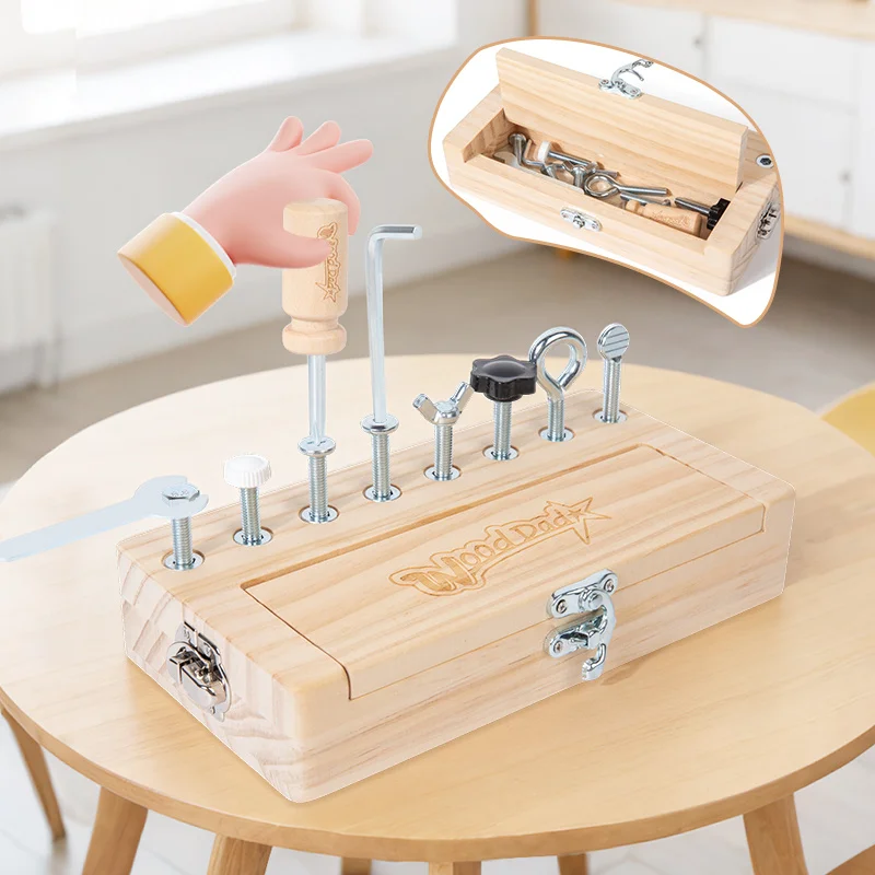 Screw Nut Workbench, Busy Board Educational Toy, Kids Hand Eye Coordination Training Tool