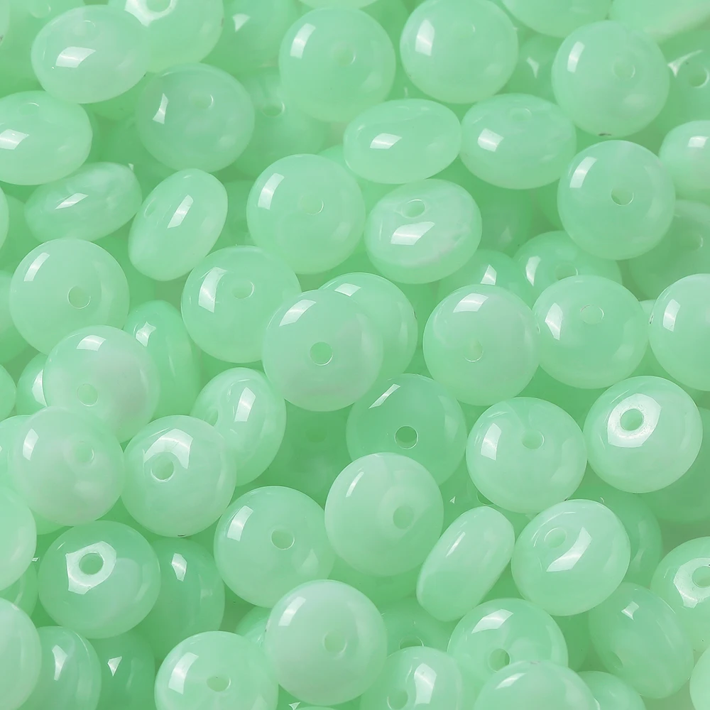 50 stuks gekleurde acryl twee kleuren kralen platte ronde spacer kralen voor doe-het-zelf oorbellen kettingen armbanden sieraden maken bevindingen