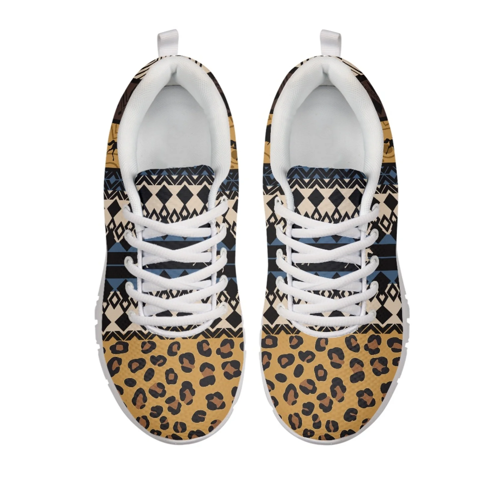 Coloranimal Horse Print Mesh & EVA Sole Mens Lace Up Athletic Trainers Low Top Fitness Shoes for Womens 2026 Trending