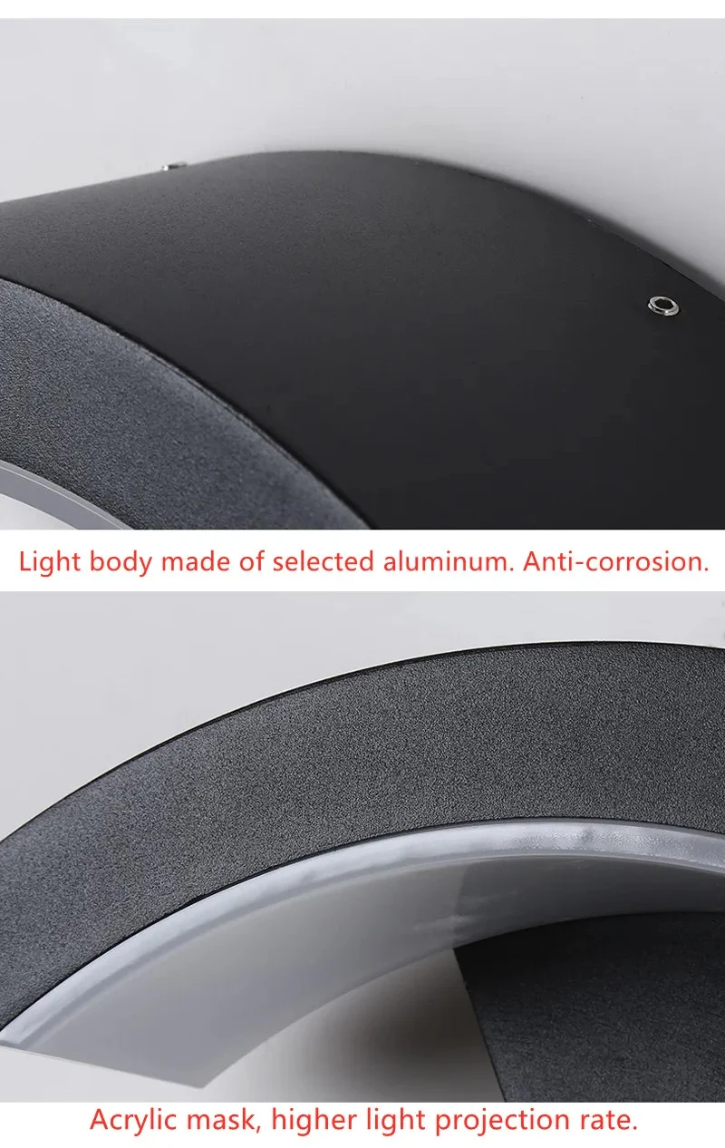 Intelligent Induction Wall Lamp Waterproof Porch Wall Light Outdoor PIR Motion Sensor Lamp Landscape Balcony Garden Corridor