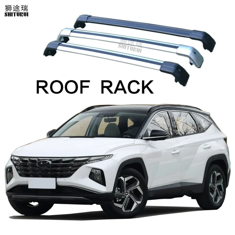 SHITURUI 2Pcs Roof Bars for Hyundai Tucson L SUV 2021 2020 Aluminum Alloy Side Bars Cross Rails Roof Rack Luggage