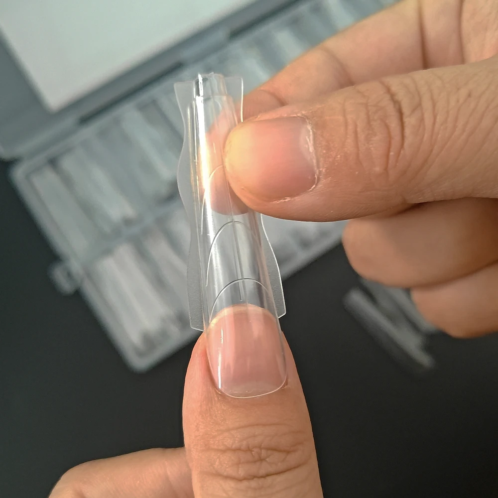  Sandwich per unghie trapezoidale lungo Forme doppie per unghie Forme per estensioni delle unghie 180 pezzi Forma superiore Forma inferiore per stampi per estensioni delle unghie veloci