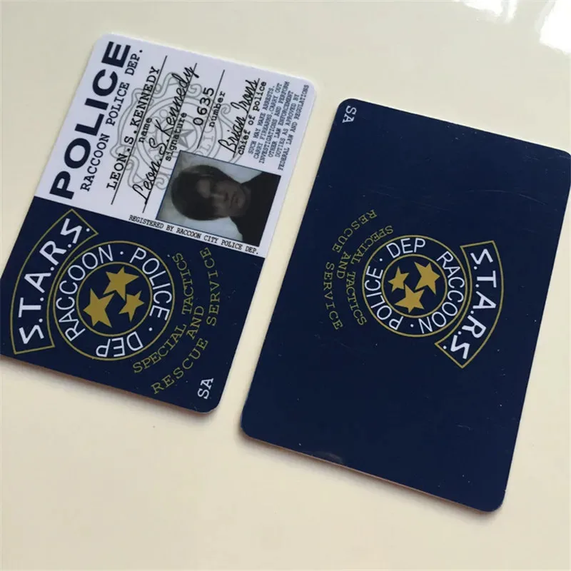 2025 aaa Stars RACCOON Dep Leon/Chris/Jill/Wesker PVC Card Police ID Cards Role Playing Cosplay Props Custom Made