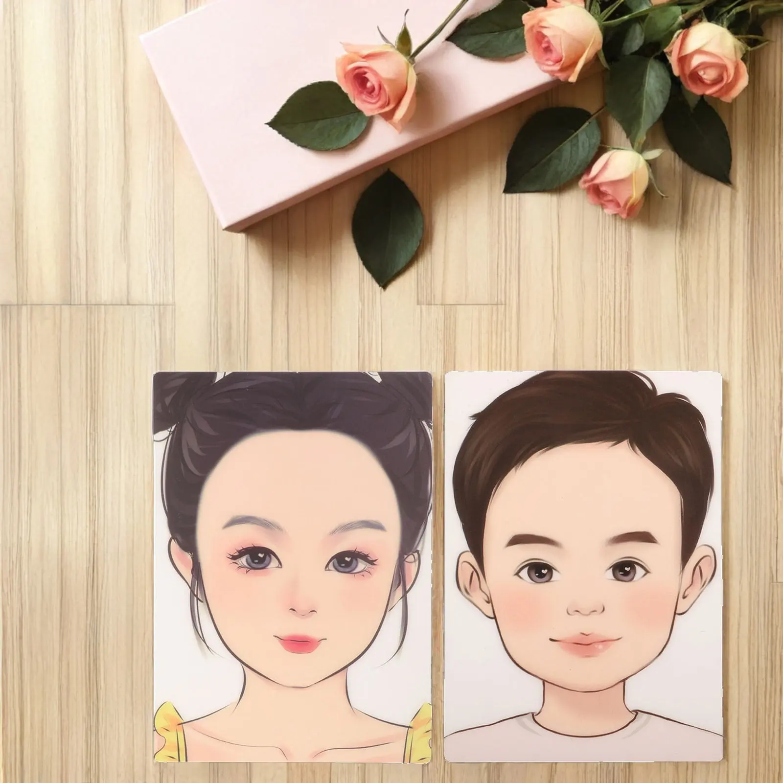 2Pcs Face Painting Practice Boards Reusable Silicone Mannequin for Beginners Makeup Practice Makeup Artist Supplies