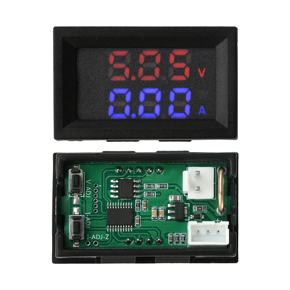 Digitales Spannungs-Strom-Leistungsmessgerät mit Doppel-Display, 0,28 Zoll LED-Monitor, einstellbare Messung für DC 4-30V 10A – Detail 8