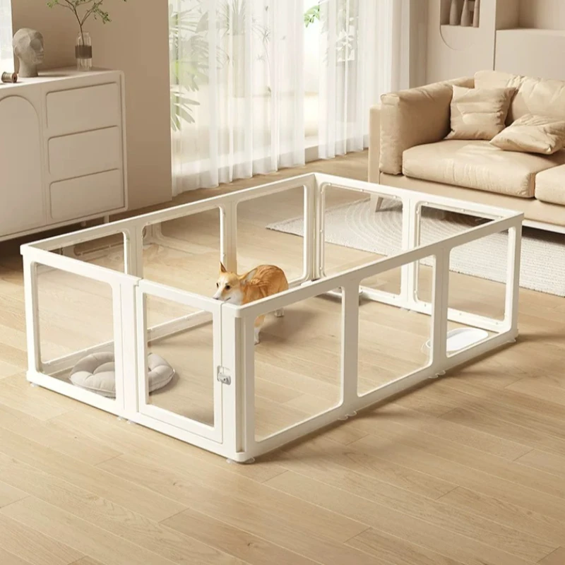 Kennel Grating Supplies Dog Fence Folding Large Balcony Indoor Modular Nordic Dog Fence Circle Acrylic Barrera Perro Home Decor