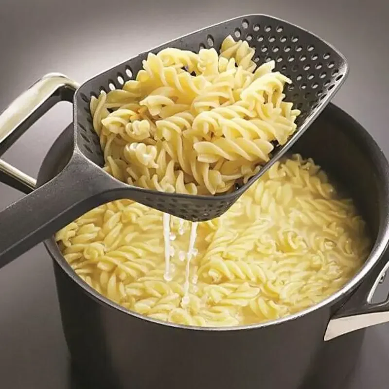 مصفاة ملعقة قمع كبير مصفاة الطعام المقلي طعام الخضار تصفية المياه المحمولة أدوات المطبخ المنزلية الطبخ