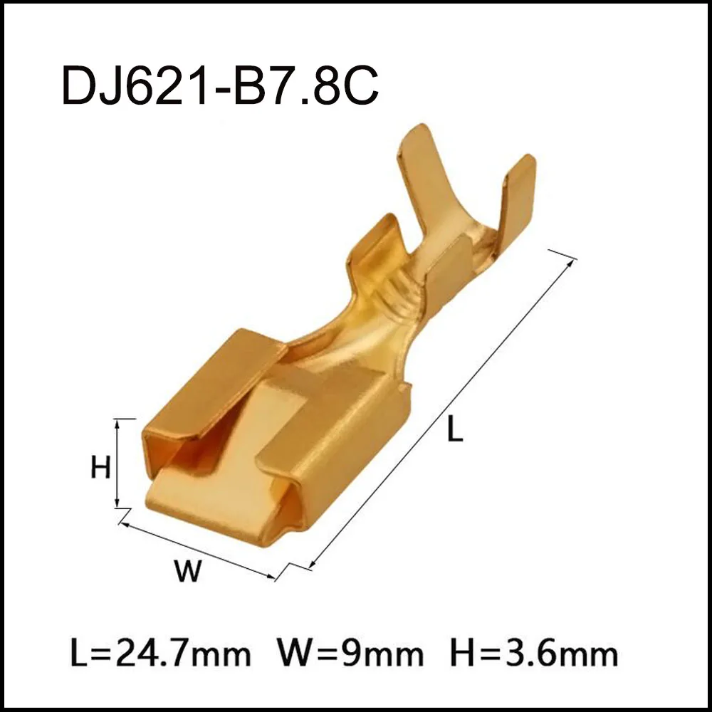 

1000PCS DJ621-B7.8C New energy auto connector Terminal brass pin Waterproof harness terminal cable socket