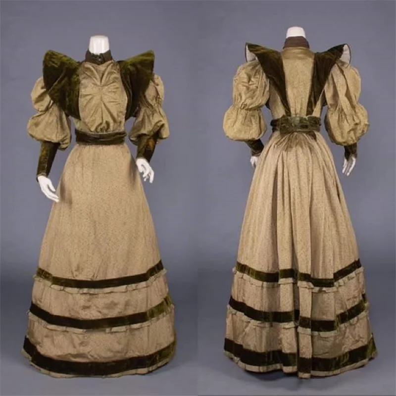 

1880s Vintage Steampunk Riding Regency Dress Victorian Edwardian Duchess Civil War Southern Belle Ball Gown