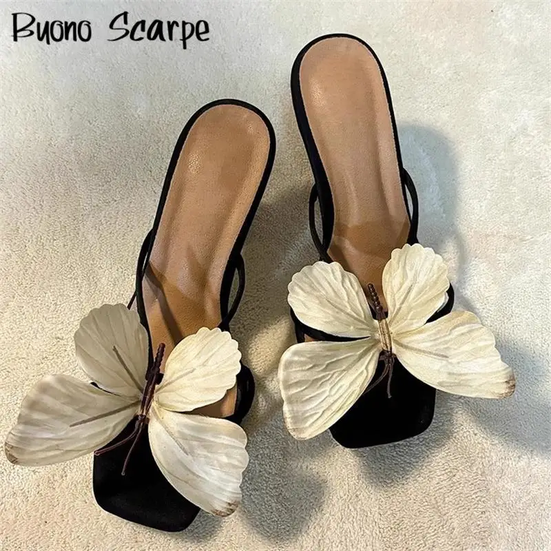 

2025 модный дизайн, женские сандалии с открытым носком и узкой полосой, однотонные уличные тапочки на высоком каблуке, элегантная обувь в стиле вестерн