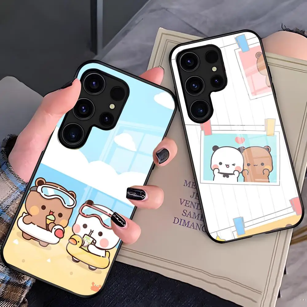Cute BUBU DUDU Phone Case For Samsung S26 S25 Plus S20 S20 Plus S22 Ultra S23 FE S21 Plus S21 Ultra Glass Cover