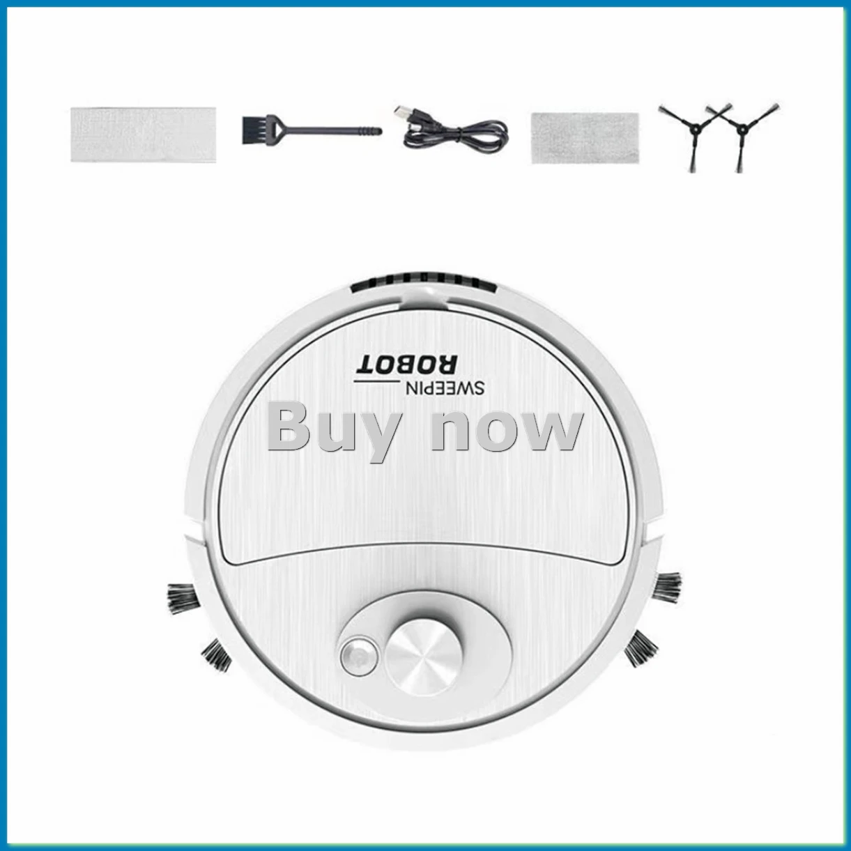 Mini Cleaning Sweeping Robot Automatic Vacuum Robot Ultra Thin Silent Cleaning Hard Floor Cleaning Machine,White-A51M