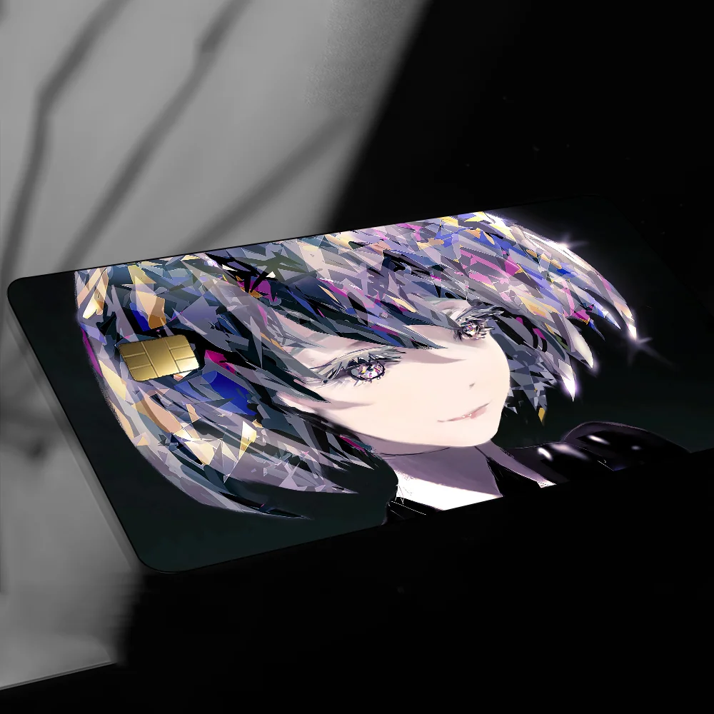 أرض لامعة 1 مجموعة من 4 قطعة بطاقة الائتمان ملصقات الجلد لبطاقة البنك VISA ملصق مضاد للمياه المضادة للخدش النساء هدية #4