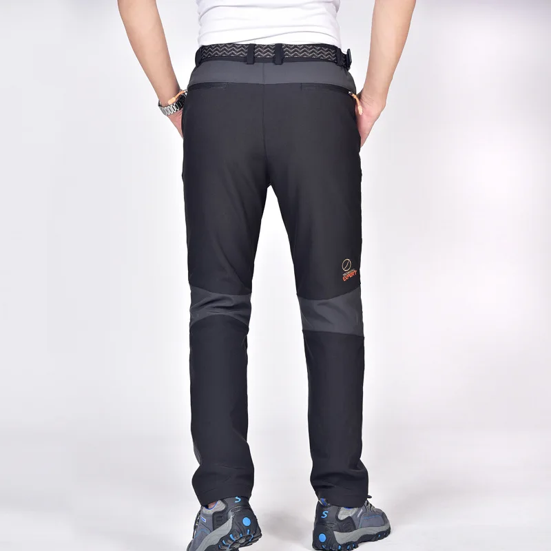 Autumn Winter Thermal Fishing Pants Men Women Windproof Fleece Soft Shell Charging Pants Waterproof  Hunting Hiking Trousers