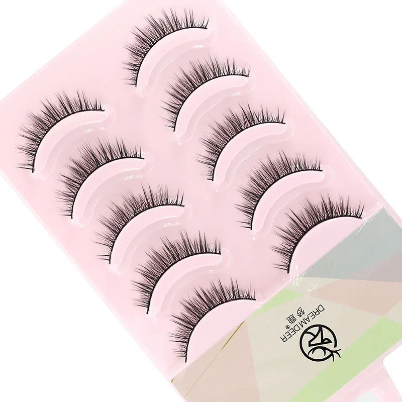 5 Pairs Of Natural Little Devil False Eyelashes Simulation Thick Hard Stalk Eyelash Extension Makeup Tools