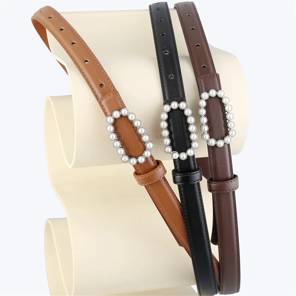 

Роскошное женское пальто из натуральной кожи на осень-зиму, блестящее брючное пальто с пряжкой, инкрустированное жемчугом, аксессуары для ремня в корейском стиле