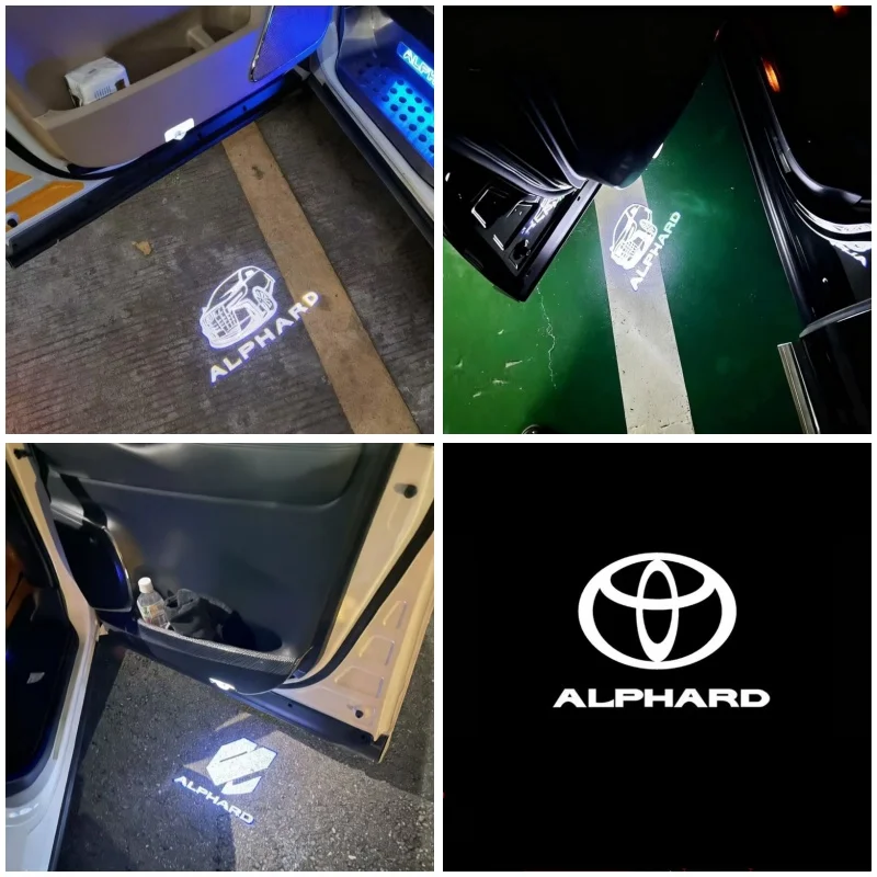 

LED Car Door Welcome Light Projector Ghost Shadow Light Courtesy Light Atmosphere for Toyota Alphard Vellfire 20/30 Series GR