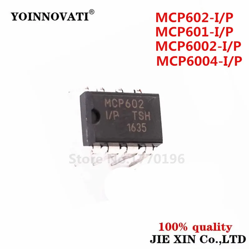 10PCS MCP602-I/P MCP602 DIP MCP6002-I/P MCP6004-I/P MCP601-I/P MCP601 MCP6002 MCP6004