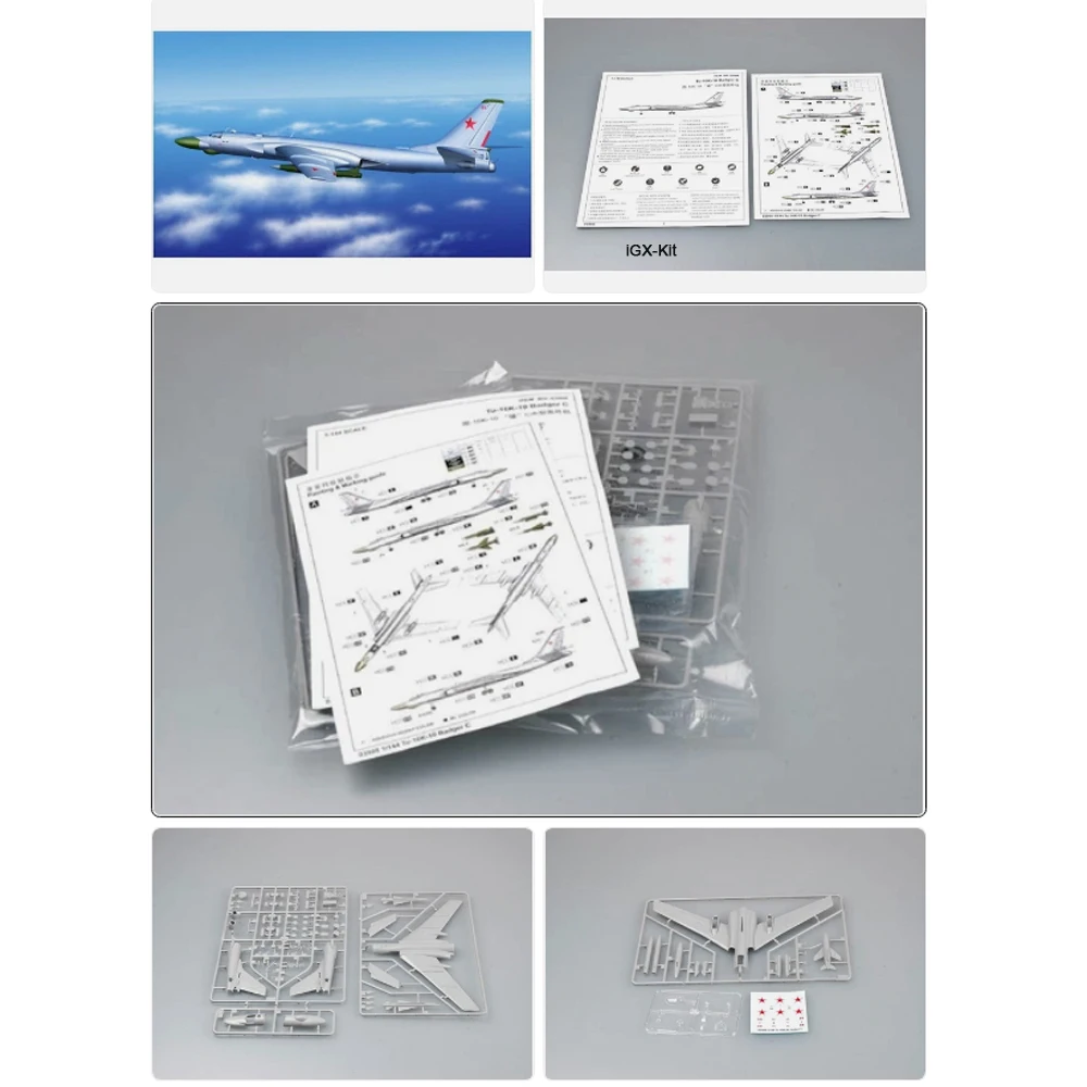 Trumpeter 03908 1:144 Scale Russian Tu16 Tu-16K-10 Badger C Bomber Aircraft Plastic Assembly Building Modeling Model Kit