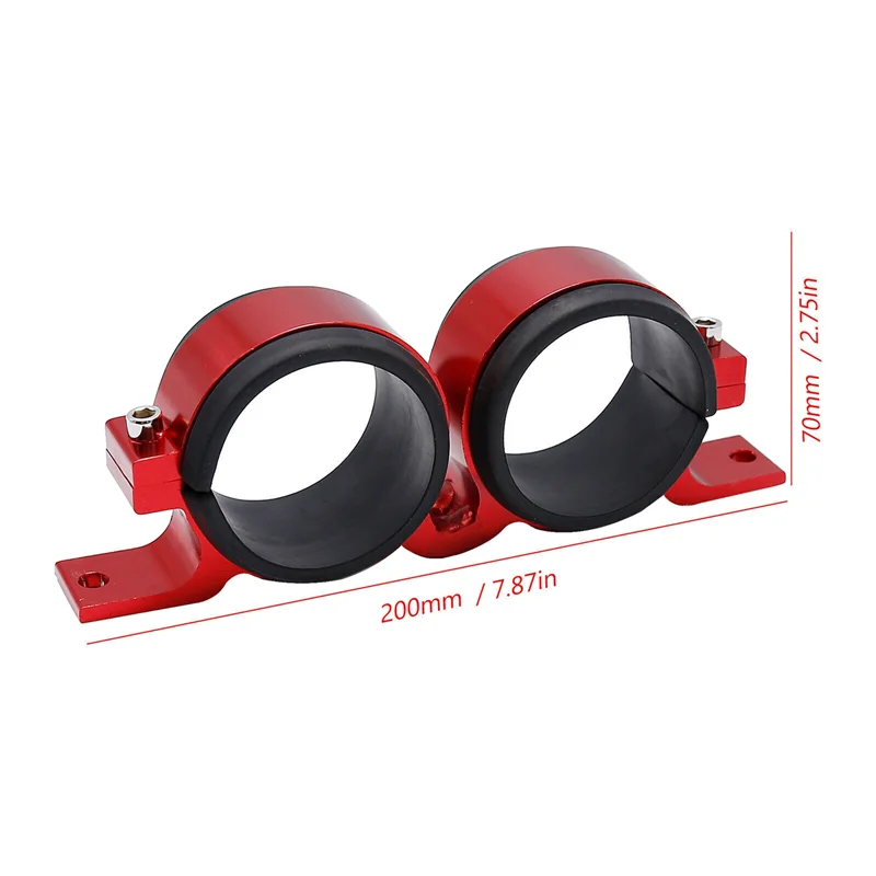 

Red 60mm Aluminum Dual Fuel Pump Clamp Mounting Bracket for Bosch