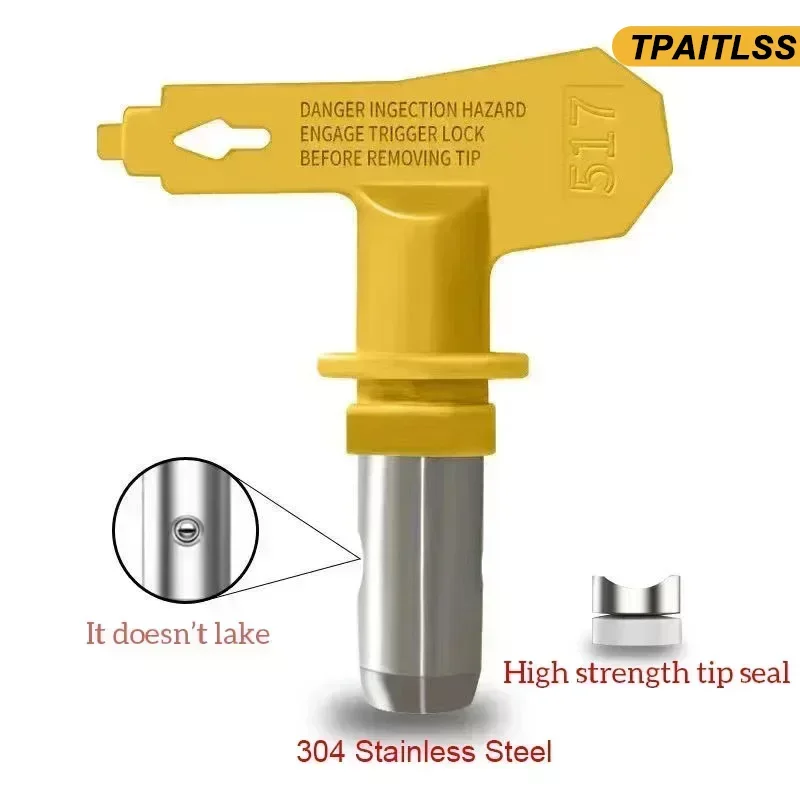 Multiple Models Airless Spray Gun Nozzle Tip Yellow Airless Tips 515/417/211/517/635/109 for Airless Paint Sprayer