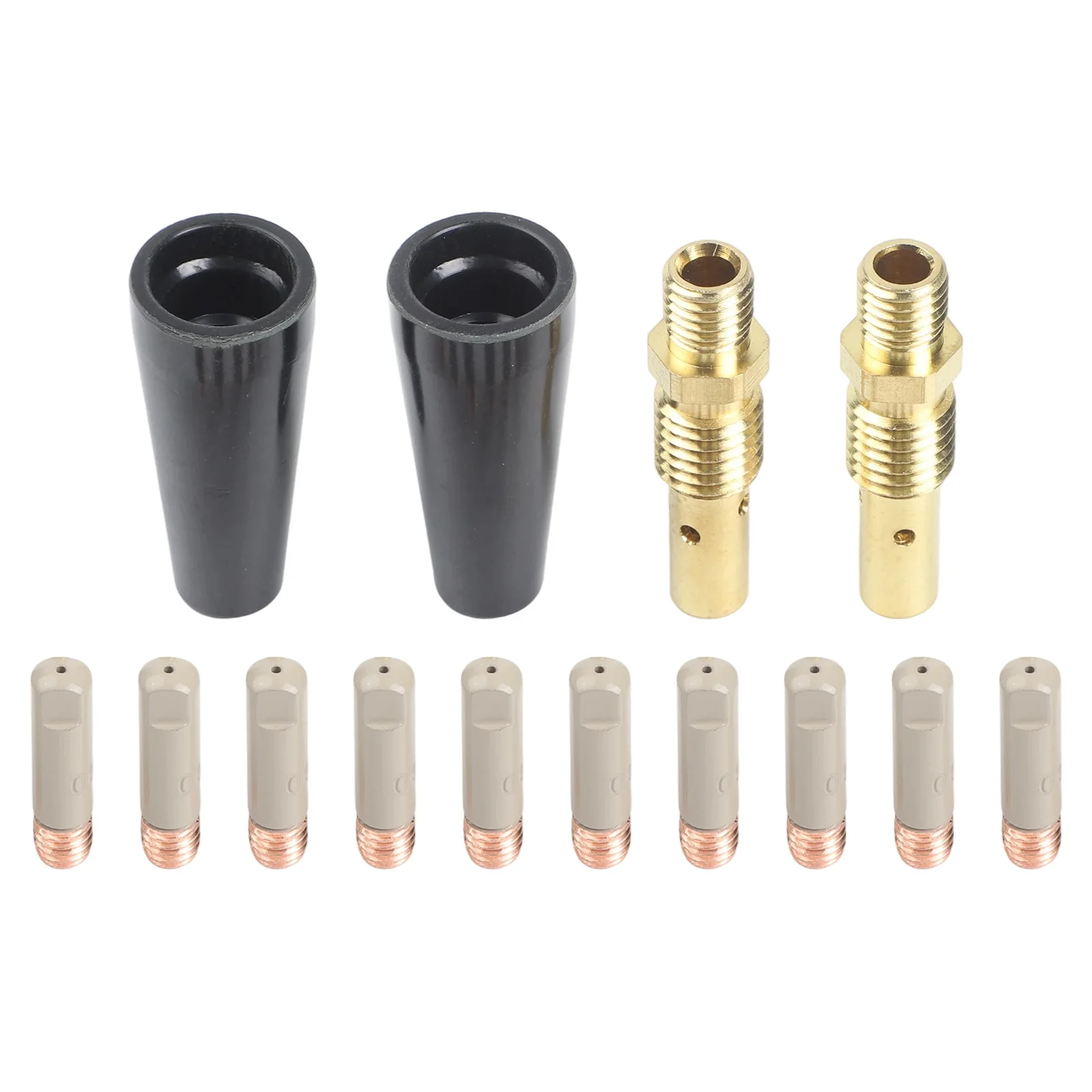 14PCS Welding Kit Gasless Flux Core Nozzle with NonStick Coating 0 9mm Tips Compatible with Weld Pak 100HD and