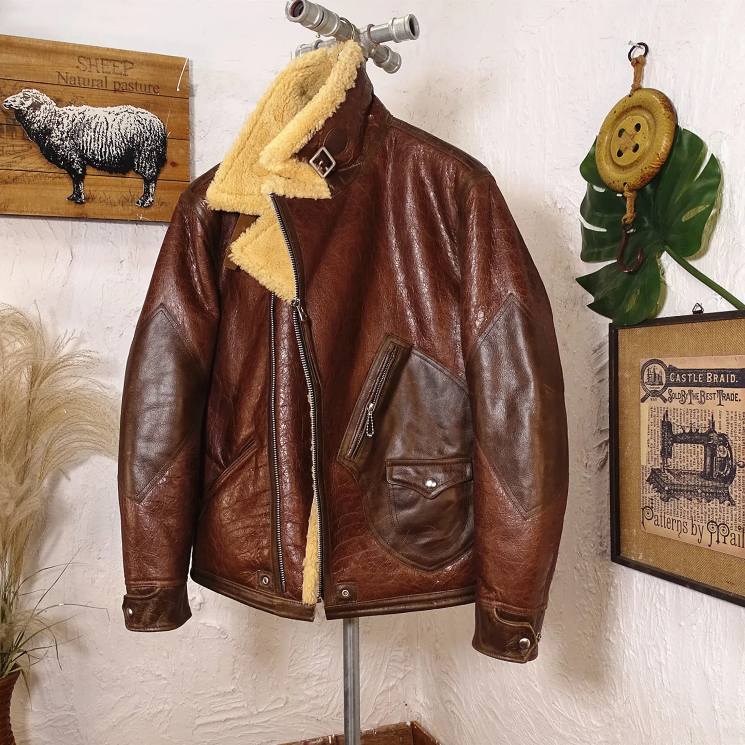 

Curphey из натуральной кожи Jaet с текстурой взрывной кожи, не кожи, повседневное зимнее пальто Busin Sle для молодых мужчин