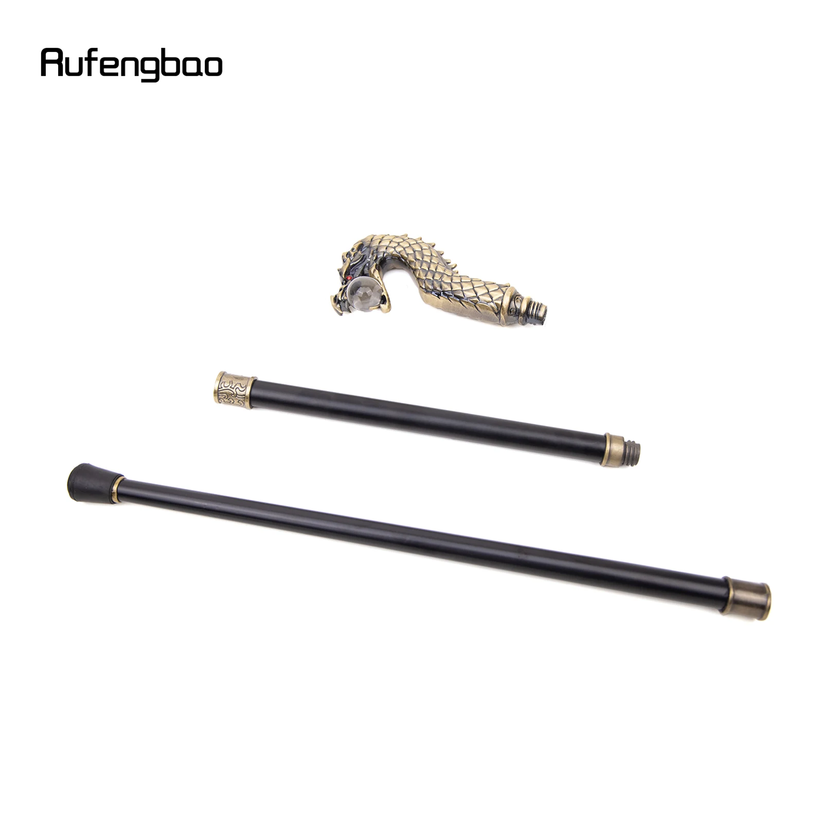 الذهبي التنين رئيس دغة الكرة الأزياء عصا الزخرفية عصا تأثيري خمر حزب قصب Crosier أداء المرحلة قصب 93 سنتيمتر