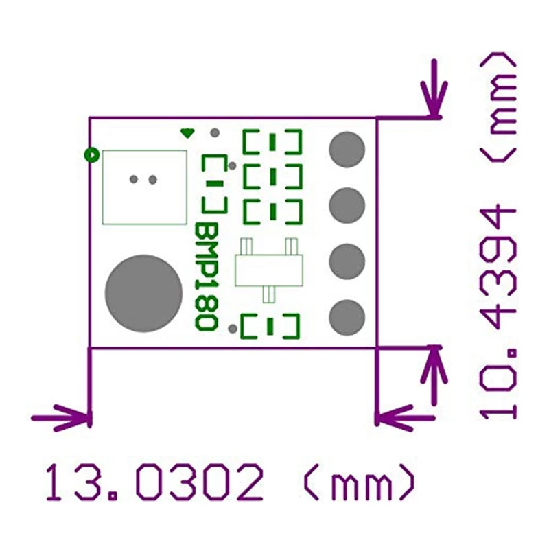 RISE-5Pcs GY-68 BMP180 Barometric Pressure Temperature Sensor Module Replace BMP085