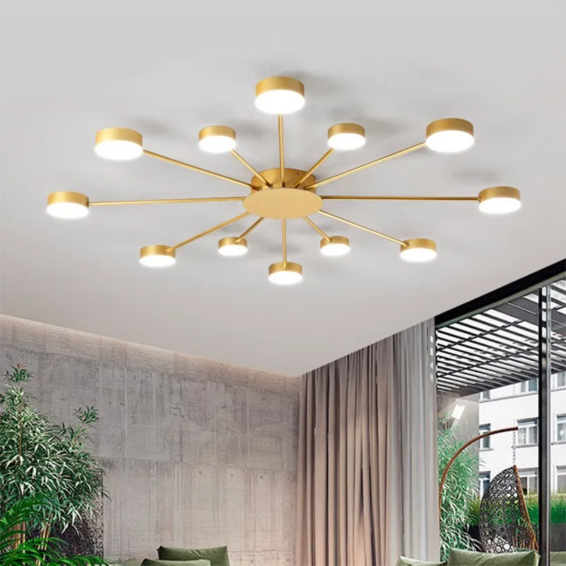 Lampe LED Suspendue en Acrylique à Plusieurs Têtes, Design Nordique, Luminaire Décoratif d\'Nik, Idéal pour une Salle à Manger, un Salon, une Chambre