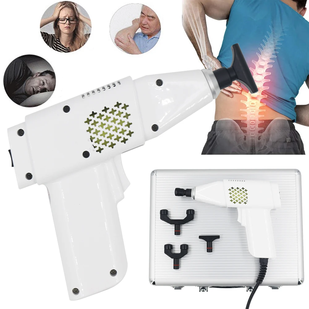 Electric Chiropractic Adjusting Tool For 2025 Spine Correction Gun 4 Heads Adjustable Intensity Therapy Spinal Massager Fitness