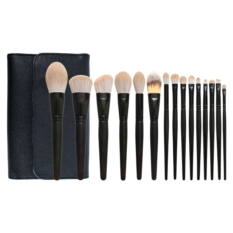 15 Piece Soft Makeup Brush Set With Concealer Blush And Powder Brushes Professional Face Tool Kit For Daily And Salon Use