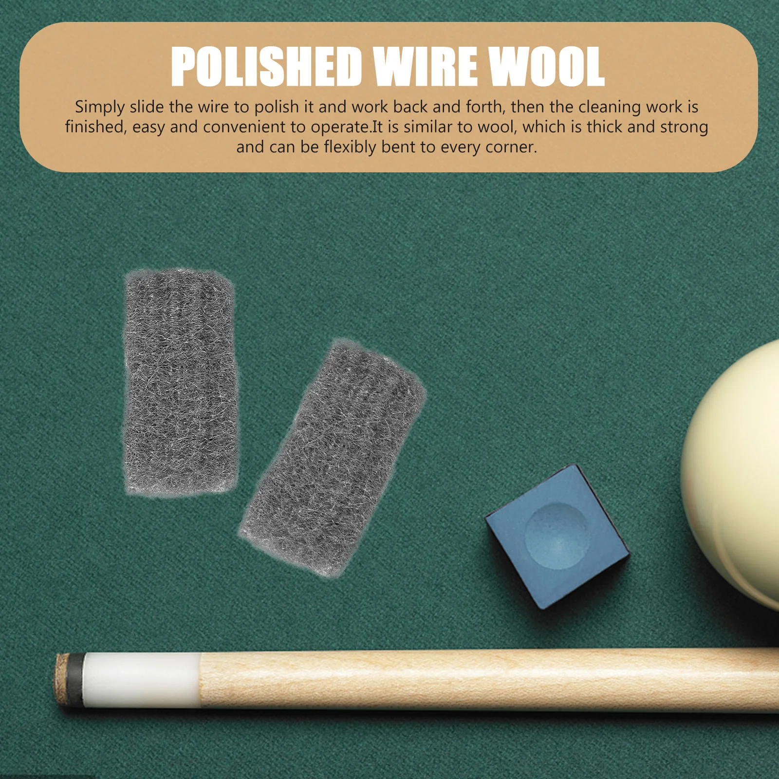 

5Pcs Billiard Pool Cue Cleaner Steel Wire Polisher Professional Shaft Cleaning Tool Cue Accessories Steel Wire