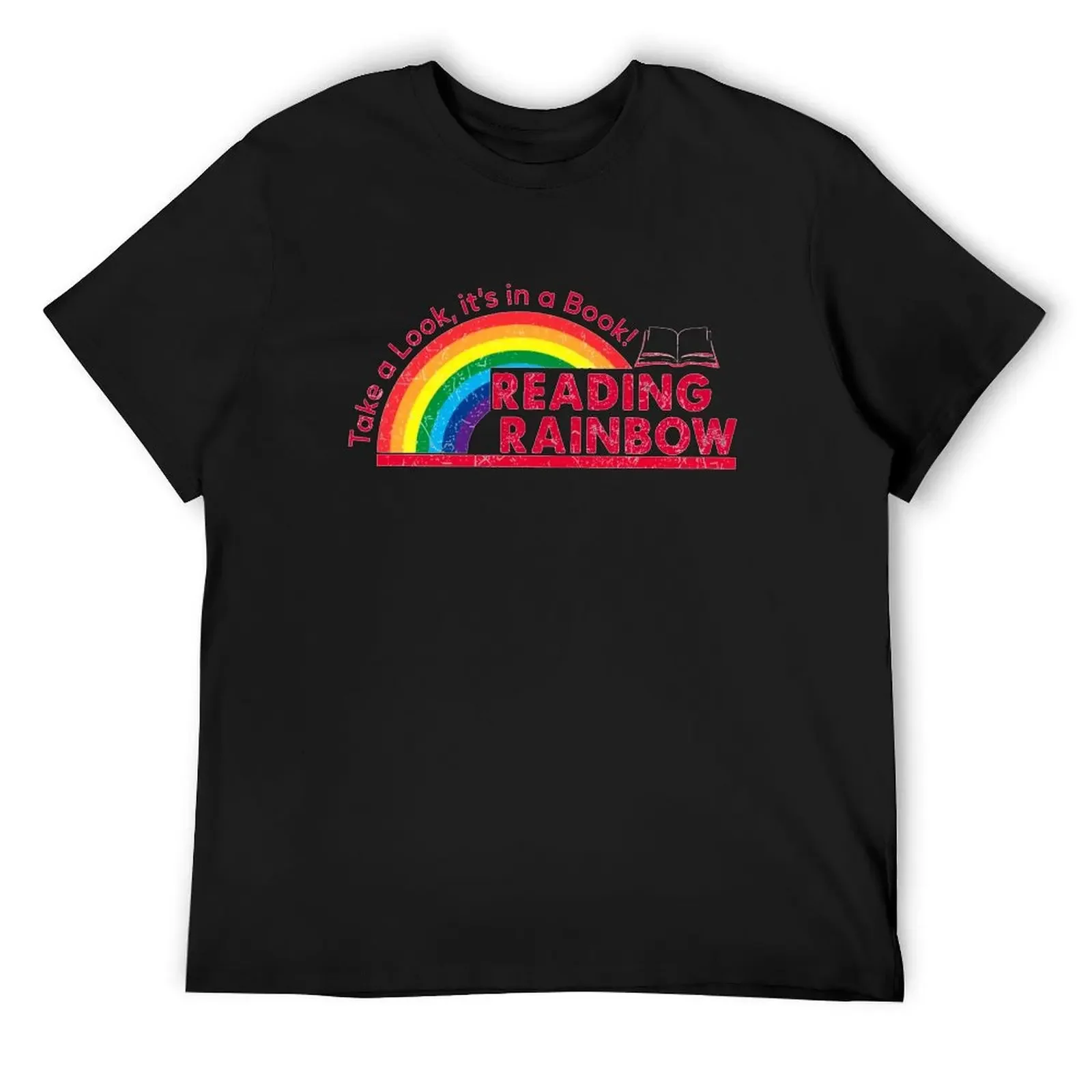 

Reading Rainbow Book T-Shirt cotton graphic tees tops customizeds mens designer t shirt