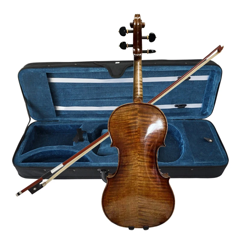 

Sinomusik brand Antique hand rubbed oil yellow brown Painting violin for professional player HV11