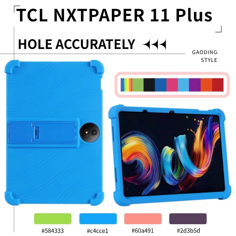 4 verdickte Ecken weiche Silikonhülle für TCL NXTPAPER 11 Plus 11,5 Zoll Hülle stoßfest Funda Kids