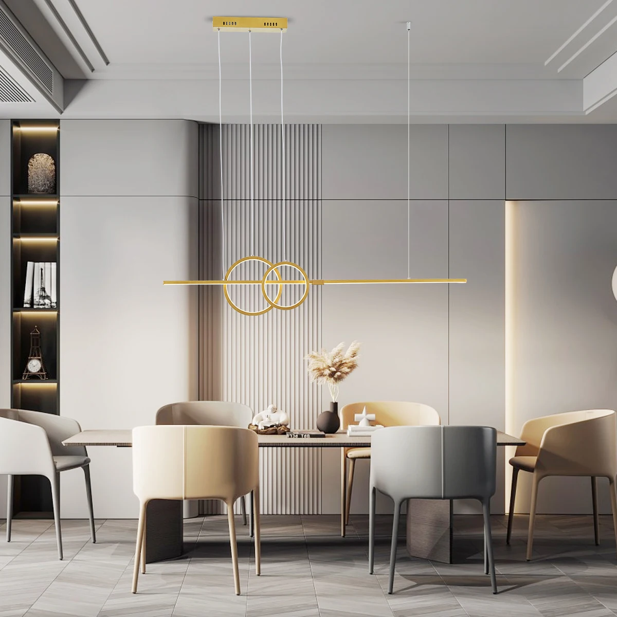 Nordic Simple LED Chandelier for Kitchen Dining Table Hanging Lamps Modern Chandelier Decoration Bedroom Indoor Lighting Fixture